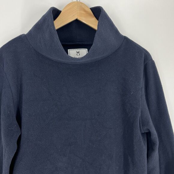 Dudley Stephens Shirt Size Large Navy Cobble Hill Turtleneck Fleece Tunic Top - Picture 2 of 9